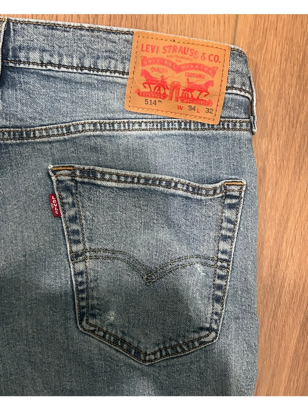 Levi's Slim Straight Light Blue Denim Jeans 34 x 32